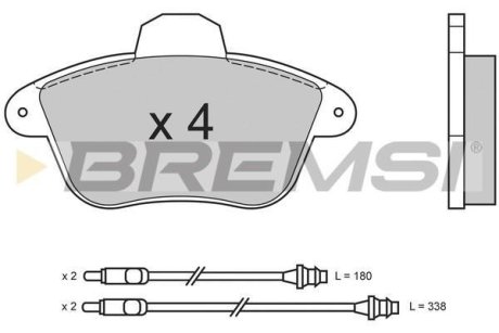 Гальмівні колодки пер. Peugeot 605 89-99 BREMSI BP2522