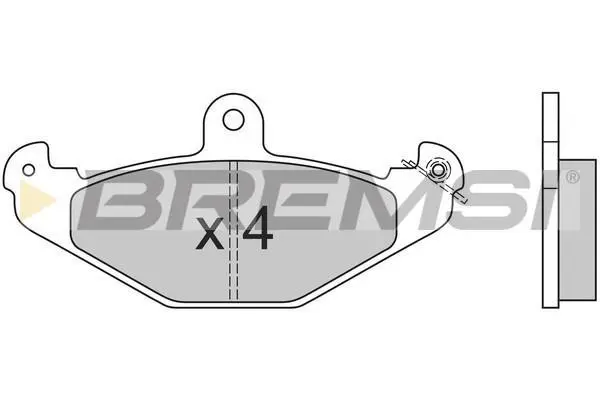 Гальмівні колодки зад. Laguna I 93-01 (brembo) (125,9x58,4x14,8) BREMSI BP2553 (фото 1)