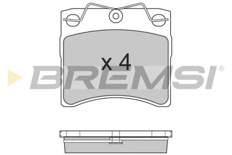 Гальмівні колодки пер. T4 -96 (R15) (вен.диск LUC) BREMSI BP2554