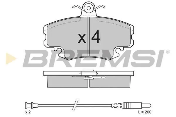 Гальмівні колодки пер. Logan 05-/Megane 96-03/Clio 91-05 BREMSI BP2590 (фото 1)