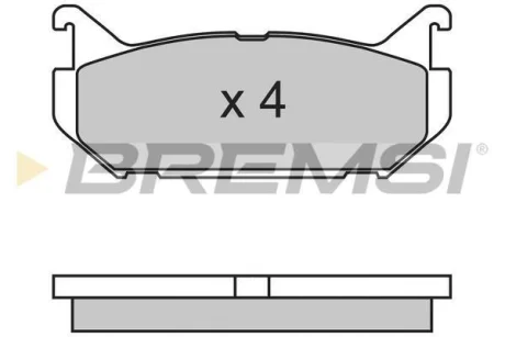 Гальмівні колодки зад. Mazda 626 91-02 (akebono) BREMSI BP2632
