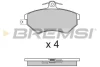 Гальмівні колодки пер. Audi 80/100/A4 78-00 (TRW) (119x70x19,4) без датчика BREMSI BP2642 (фото 1)