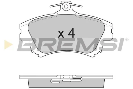 Гальмівні колодки пер. MITSUBISHI COLT/SMART FORFOUR/VOLVO S40 I/V40 95-12 (TRW) BREMSI BP2703