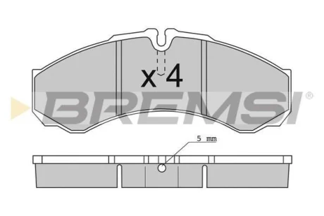 Гальмівні колодки Daily 99- (спарка) BREMSI BP2706