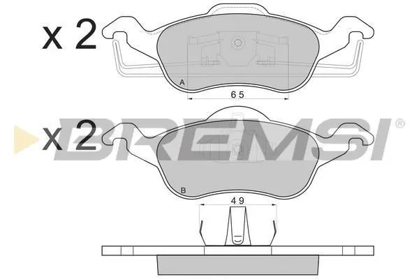 Гальмівні колодки пер. Ford Focus 98-04 (ATE) BREMSI BP2824 (фото 1)