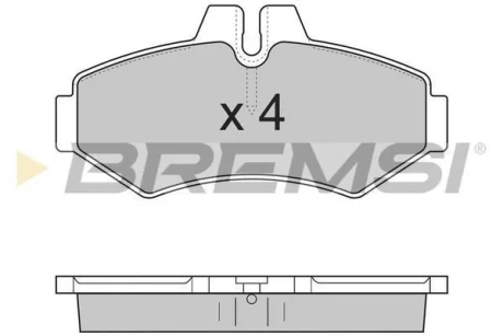 Гальмівні колодки зад. Sprinter 311-316 00-06 (Bosch) BREMSI BP2845