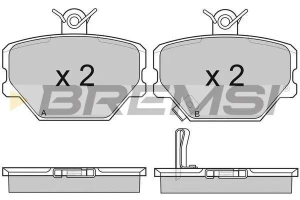 Гальмівні колодки пер. Smart 0.6/0.7/1.0 i/0.8 CDI BREMSI BP2881 (фото 1)