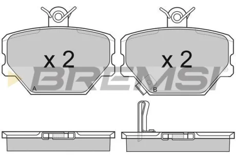 Гальмівні колодки пер. Smart 0.6/0.7/1.0 i/0.8 CDI BREMSI BP2881