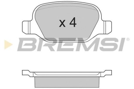 Гальмівні колодки пер. Fiat Linea 07-/Lybra 99- BREMSI BP2890