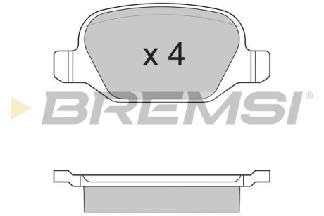 Гальмівні колодки пер. Fiat Linea 07-/Lybra 99- BREMSI BP2890