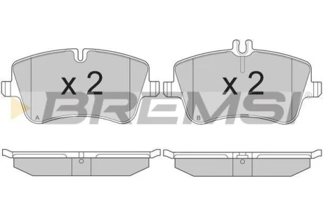 Гальмівні колодки пер. MB W203 00-07 (TRW) BREMSI BP2896