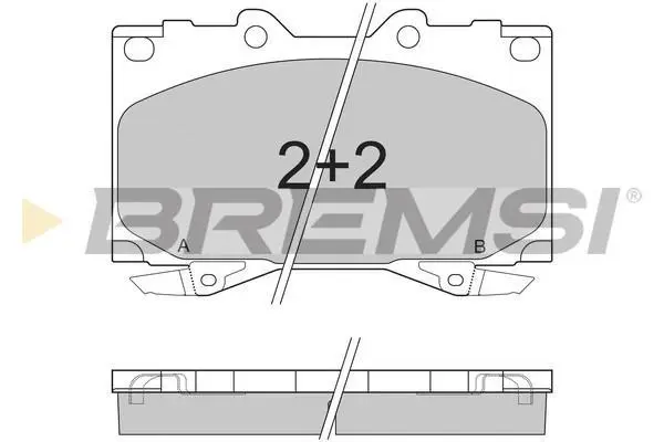 Гальмівні колодки пер. Toyota Land Cruiser 90-09 (sumitomo) BREMSI BP2898 (фото 1)