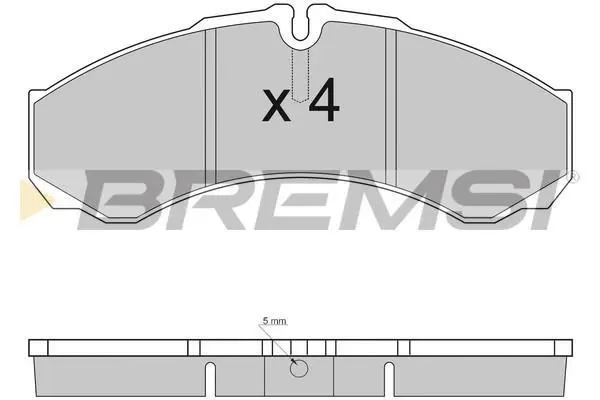 Гальмівні колодки Daily 99- (спарка) BREMSI BP2925 (фото 1)