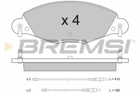 Гальмівні колодки пер. C5 02- (Bosch) BREMSI BP2937