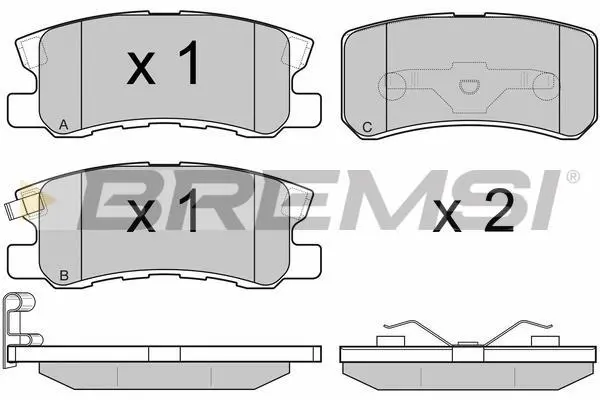 Гальмівні колодки зад. Mitsubishi Outlander/Peugeot 4007 06- (akebono) BREMSI BP2965 (фото 1)