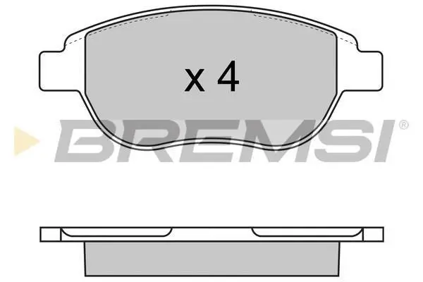 Гальмівні колодки пер. Berlingo/Partner 01-/Doblo 03- (136,8x57,6x19,3) BREMSI BP2972 (фото 1)