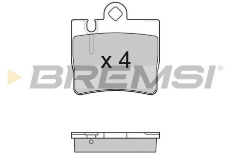 Гальмівні колодки зад. MB W220/C215 98- (ATE) BREMSI BP2999