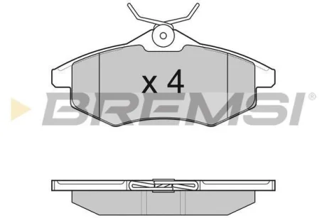 Гальмівні колодки пер. Citroen C2/C3 02- (TRW) (122,5x53x19) BREMSI BP3008