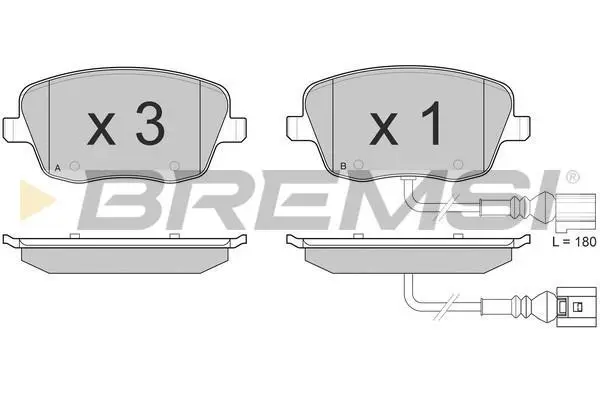 Гальмівні колодки пер. Polo 01-/Skoda Fabia 03-14 (LUCAS GIRLING) BREMSI BP3013 (фото 1)