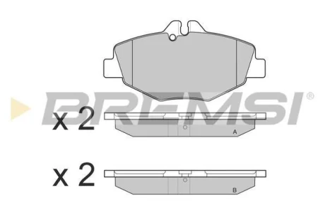 Гальмівні колодки пер. MB E-клас (W211) 03-09 BREMSI BP3020