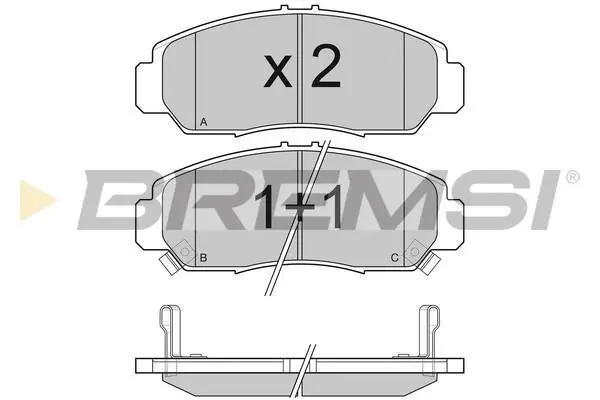 Гальмівні колодки пер. Honda Civic 00-/Accord 03- (Sumitomo) BREMSI BP3059 (фото 1)