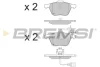 Гальмівні колодки пер. T4 1.9/2.4/2.5 D/TDI -03 (R16) (з датчиком) BREMSI BP3076 (фото 1)