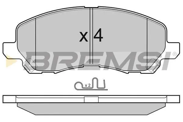 Гальмівні колодки пер. Lancer VIII/Outlander II/Peugeot 4008 08- (AKEBONO) BREMSI BP3080 (фото 1)