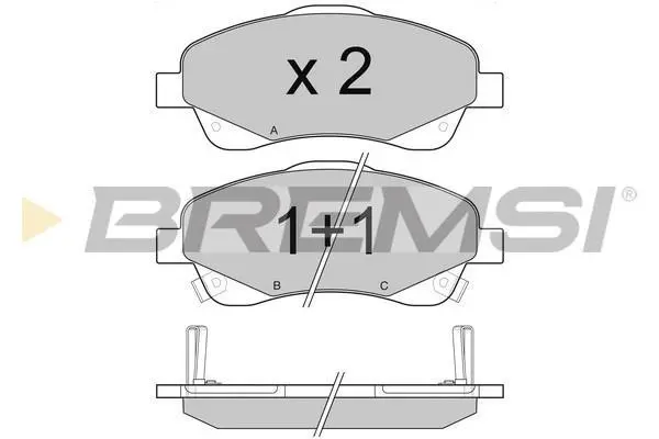Гальмівні колодки пер. Toyota Avensis 00-08 (bosch) BREMSI BP3094 (фото 1)