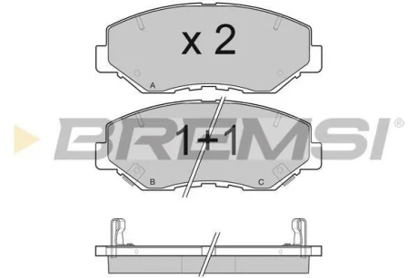 Гальмівні колодки пер. Honda Accord 03-08/CR-V 01-06 (akebono) BREMSI BP3117