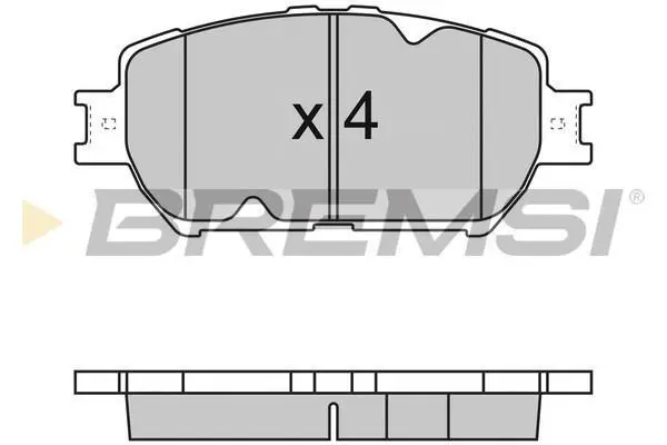 Гальмівні колодки пер. Toyota Camry 96-06 (akebono) BREMSI BP3126 (фото 1)