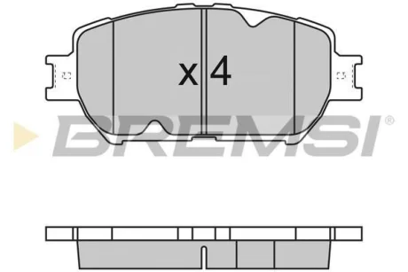 Гальмівні колодки пер. Toyota Camry 96-06 (akebono) BREMSI BP3126
