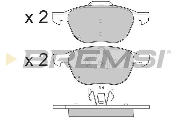 Гальмівні колодки пер. Focus/C-Max/Kuga 03- BREMSI BP3133 (фото 1)