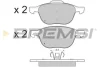 Гальмівні колодки пер. Focus/C-Max/Kuga 03- BREMSI BP3133 (фото 1)