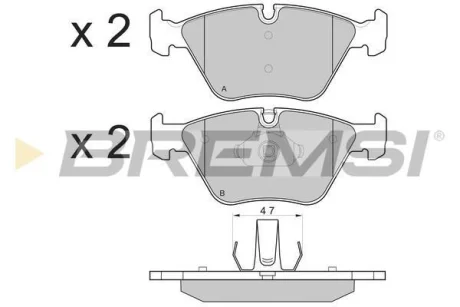 Гальмівні колодки пер. BMW 3(E46) 99-07/X3(E83) 03-11 (ATE) BREMSI BP3135