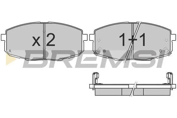 Гальмівні колодки пер. Hyundia i30/KIA C\'eed 02- BREMSI BP3147 (фото 1)