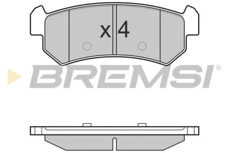 Гальмівні колодки зад. Chevrolet Lacetti 05- (akebono) BREMSI BP3148