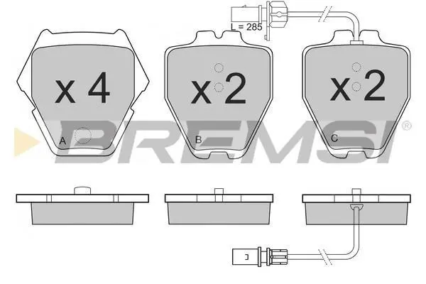 Гальмівні колодки пер. Audi A6 97-05/VW Passat 96-05 (TRW) BREMSI BP3151 (фото 1)