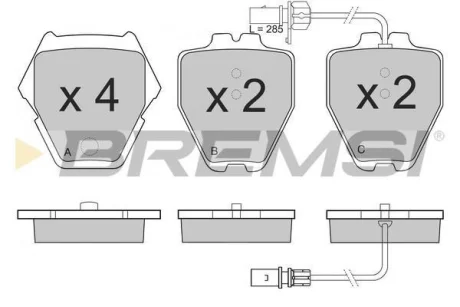 Гальмівні колодки пер. Audi A6 97-05/VW Passat 96-05 (TRW) BREMSI BP3151