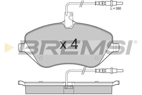 Гальмівні колодки пер. Peugeot 407/607 04- (TRW) (162,3x79,1x18,4) BREMSI BP3181 (фото 1)
