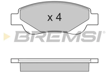 Гальмівні колодки пер. Peugeot 107/Citroen C1 05- (Bosch) BREMSI BP3225