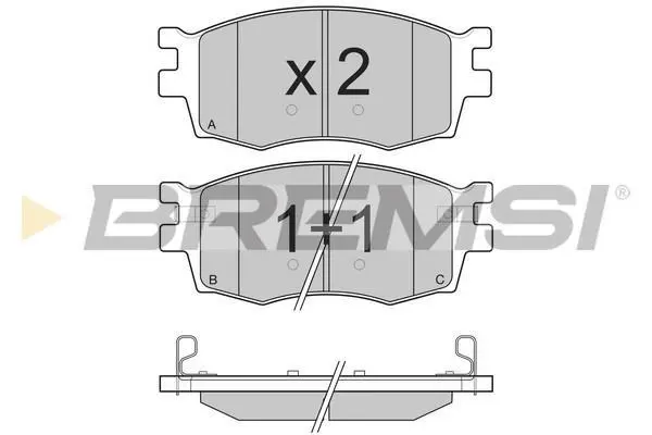 Гальмівні колодки пер. Hyundai Accent/Kia Rio 05- (mando) BREMSI BP3240 (фото 1)