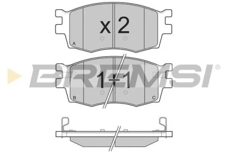 Гальмівні колодки пер. Hyundai Accent/Kia Rio 05- (mando) BREMSI BP3240