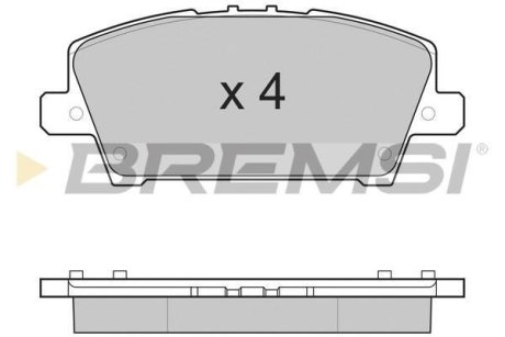 Гальмівні колодки пер. Honda Civic 05- (TRW) BREMSI BP3245