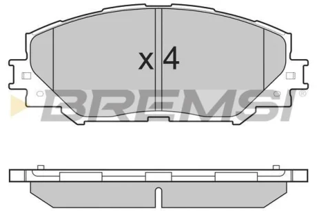 Гальмівні колодки пер. Toyota RAV4 06- (139,1x56x17,5) BREMSI BP3251