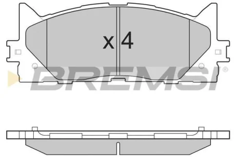 Гальмівні колодки пер. Toyota Avalon/Camry/Lexus ES 05- (Akebono) BREMSI BP3253