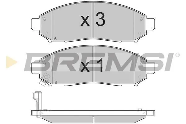 Гальмівні колодки пер. Nissan Navara 2,5dCi 05- BREMSI BP3256 (фото 1)