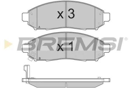 Гальмівні колодки пер. Nissan Navara 2,5dCi 05- BREMSI BP3256