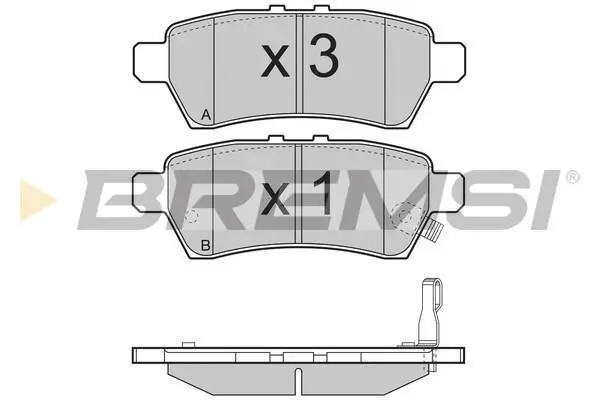 Гальмівні колодки зад. Nissan Pathfinder 05- (Tokico) BREMSI BP3257 (фото 1)