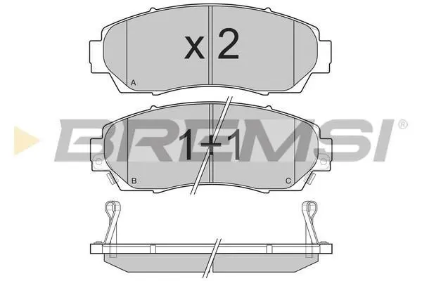 Гальмівні колодки пер. Honda CR-V 07- (akebono) BREMSI BP3258 (фото 1)