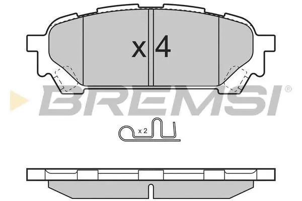Гальмівні колодки зад. Subaru Impreza 00-07 (akebono) BREMSI BP3270 (фото 1)